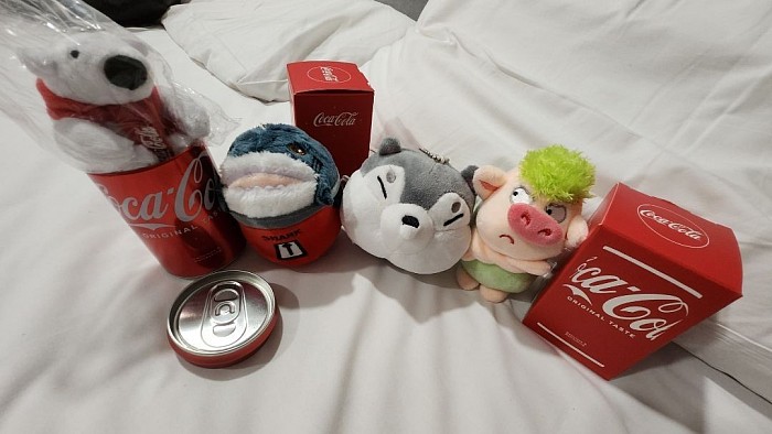 Today we picked up these toys, and got Coca cola at the cinema